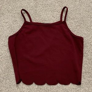Selling a maroon SHEIN crop top.